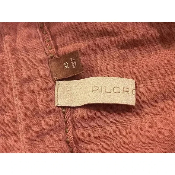 Anthropology Pilcro Woman’s Pink Button Down Long Sleeve Collard Blouse Top Xs‎ - Picture 5 of 8